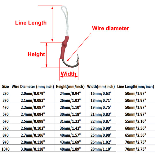 Fishing Assit Hook with Dyneema PE Line, Stainless Steel Hook