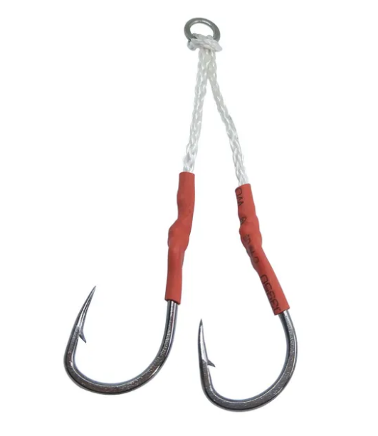 Fishing Assit Hooks, Twin Hooks with Dyneema Line,Saltwater Fishing ,Stainless Hooks