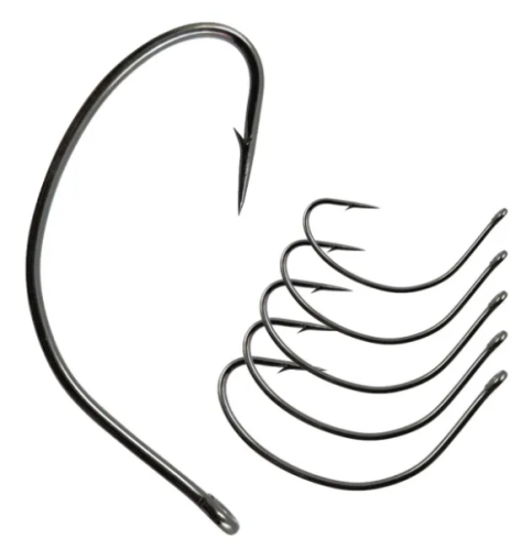 Fishing Wide Gape Hooks ,High Carbon Steel Hook, Stainless , 1/0-5/0