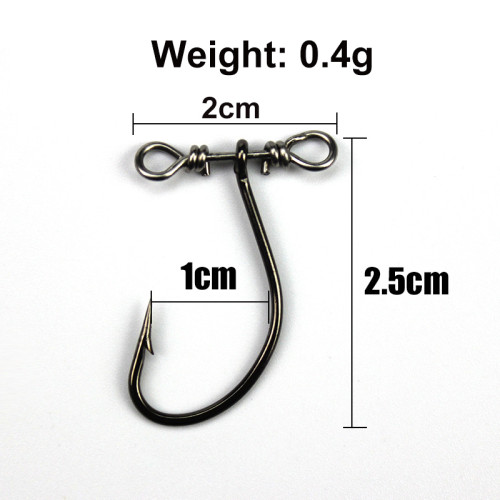 Drop shot Hook Swivel Fishing Hooks High Carbon Steel Fishhook Worm Hook for Feeder Carp Fishing