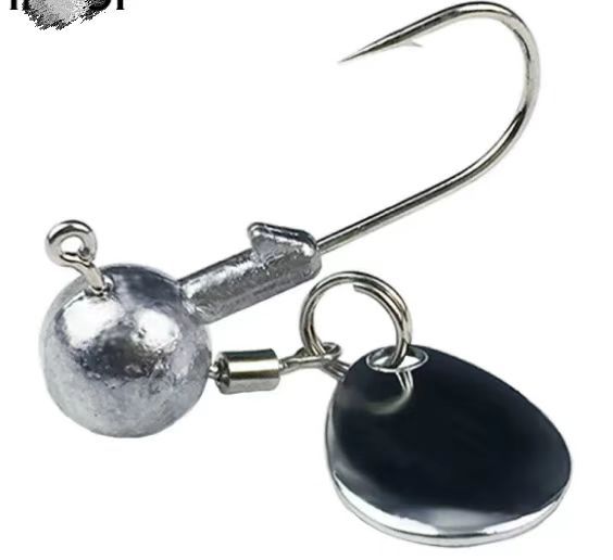 Jig Head Hooks Fishing Spin Jighead 2g 4g Jig Spins with Blades Worms Tubes Hook