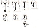Carp Fishing Hook Treble Hooks Triple Sharp Hook Fishhook Saltwater Size 16-12/0,Custom Made