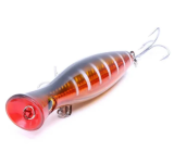 Popper Fishing Luya Lures 13CM 43G Topwater Hard Fishhook River Sea Simulation Baits 3D Fishs Artificia Spinning Tackle