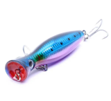 Popper Fishing Luya Lures 13CM 43G Topwater Hard Fishhook River Sea Simulation Baits 3D Fishs Artificia Spinning Tackle