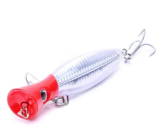 Popper Fishing Luya Lures 13CM 43G Topwater Hard Fishhook River Sea Simulation Baits 3D Fishs Artificia Spinning Tackle