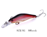 Minnow Wobbler Fishing Lure 8CM-6.3G-8# Rock fishing Trolling Swimbait Jerkbait Artificial Bait Bass Bait Depth 0.6-1.5m