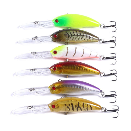 10cm-7g Deep Diving Lure Set Minnow Wobbler with Sharp Hook Hard Bait for Bass Pike Carp Pesca Fishing Tackle