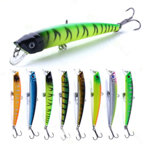 Minnow Fishing Lure 9.5cm 7.3g Set Wobblers Crankbaits Isca Artificial Hard Bait Carp Fishing Pesca Tackle