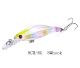Minnow Wobbler Fishing Lure 8CM-6.3G-8# Rock fishing Trolling Swimbait Jerkbait Artificial Bait Bass Bait Depth 0.6-1.5m