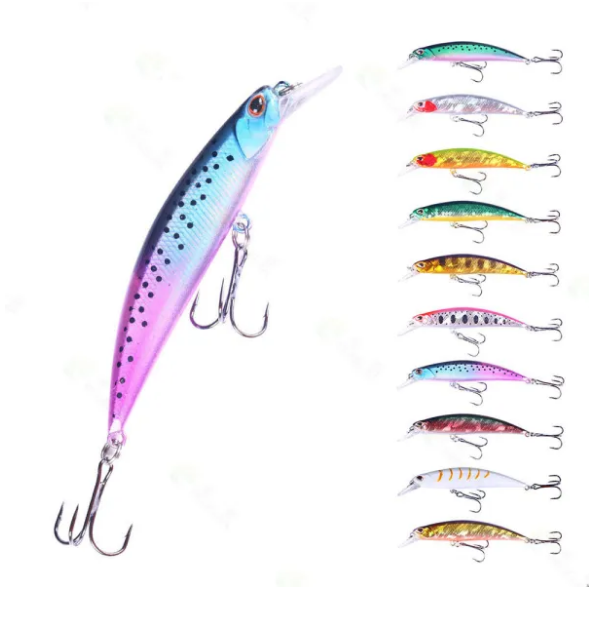 9cm 13g Minnow Fishing Lure Bionic Wobbler Crankbait Bass Carp Pike Artificial Hard Bait 3D Eyes Fishing Tackle