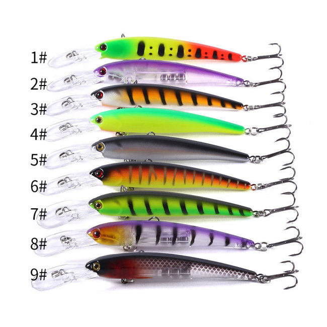 12.5cm 11g Minnow Fishing Lure Slow Sinking Hard Artificial Bait Fishing Wobblers Pike Carp Bait Crankbaits Fishing Tackle