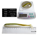 Soft Fishing Lures , Soft Split Tail Lure Jerk Minnow Swimbait
