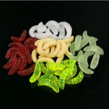 Soft Bait Worms 2cm/0.38g Maggot Trout Fishing Lures Artifical Silicone Bait Fake Food For Carp Fishing