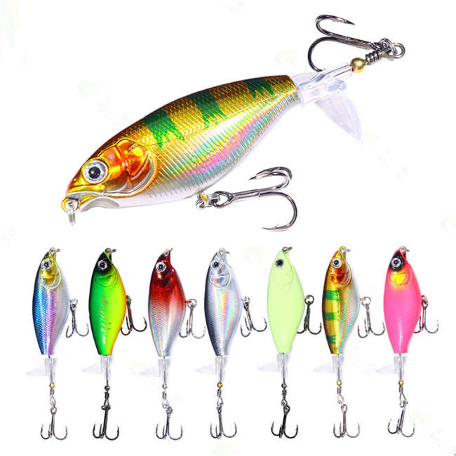 UNCLESPORT Pencil Lure Topwater Spinner Fishing Lures 6g-8# 11g-6# Rotating Tail Trolling Pesca Plopper Fishing Tackle