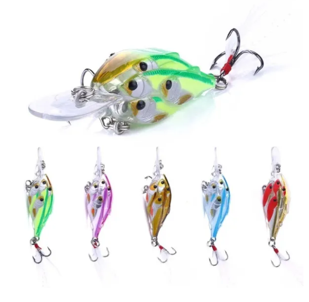Crankbait High Quality Fishing Lures Isca Tackle 6.5cm 6g Minnow Soft Bait Swimbait Wobblers 6# Hook
