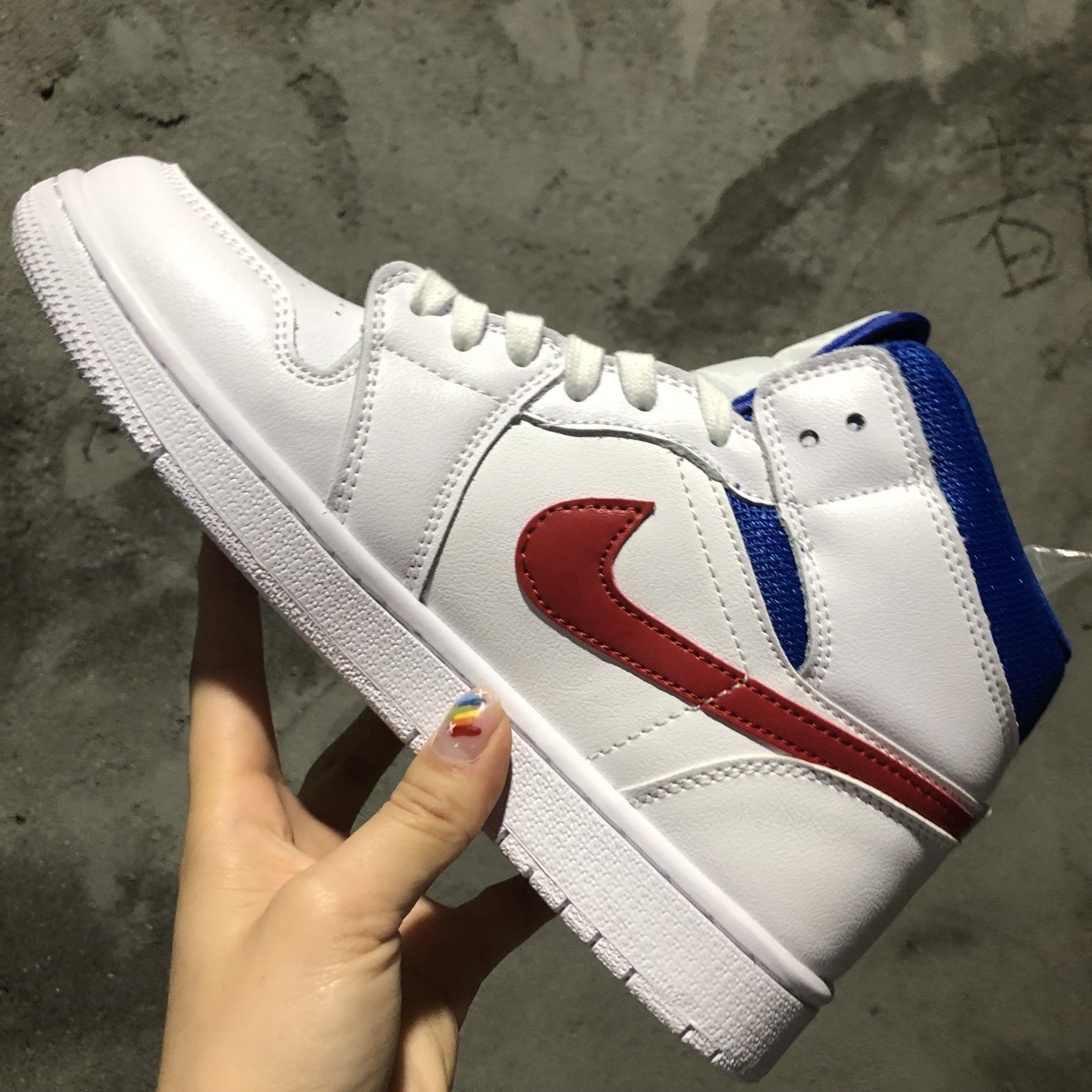 jordan 1 red and white blue