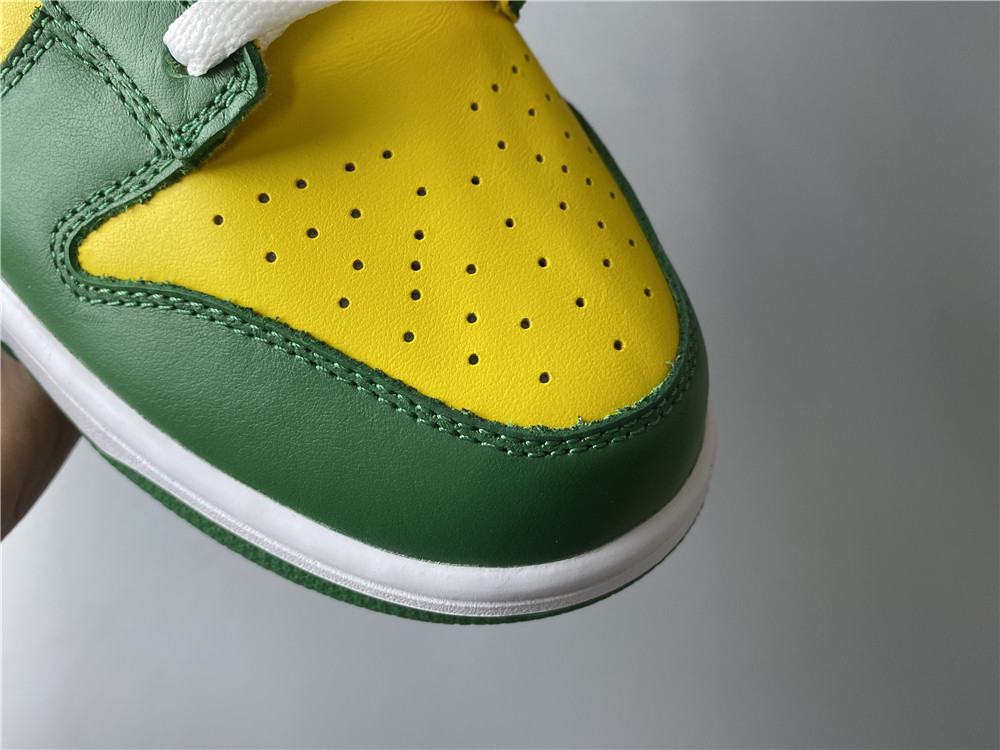 dunks yellow and green
