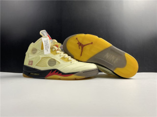 OFF-WHITE x Air Jordan 5 “Sail”