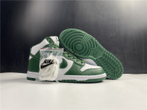 nike dunk high green white 