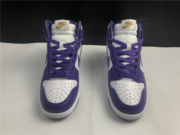 purple varsity dunk high