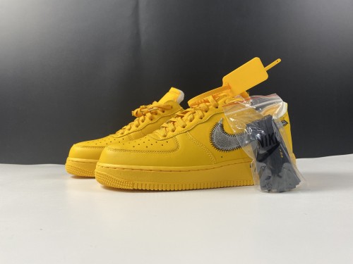 Off-White x Nike Air Force 1 “University Gold”