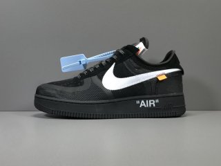 Off-White x Nike Air Force 1 Low in “Black”  AO4606-001