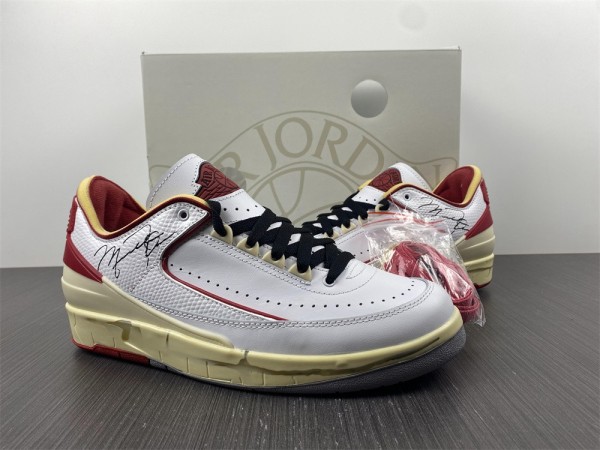 Off-White x Air Jordan 2 Low “White/Varsity Red”