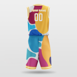 Rainbow candy- sublimated basketball jersey set BK013