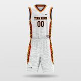 Tiger stripes- sublimated basketball jersey set BK015