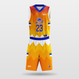 Alert- sublimated basketball jersey set BK042