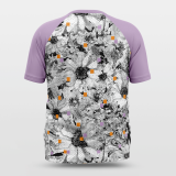 Pixel Flower - Customized Baggy Shoulder Short Sleeve Shirts NBK068