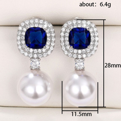 PNA121E Popular Moissanite Jewelry Wedding Diamond  Earrings