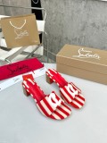 ZJXA9 Popular leather + knitted heels