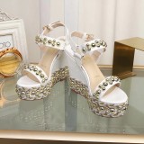 ZJ4A48 Popular leather High heels 12cm heel