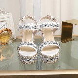 ZJ4A48 Popular leather High heels 12cm heel