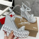 ZJ4A44 Popular leather sandals 12cm heel