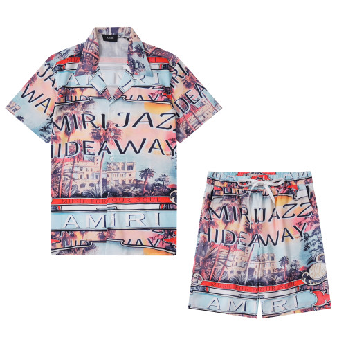 135RA137U Fashion shirt and shorts set