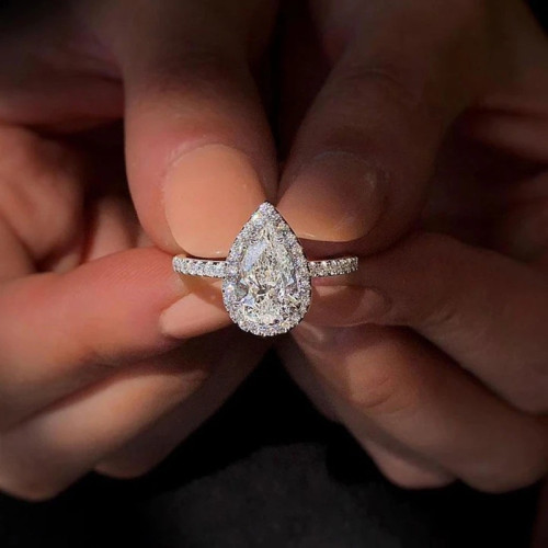 P5QA1J Popular Moissanite Jewelry Wedding Diamond Ring