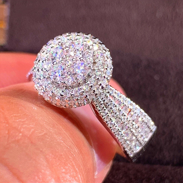 P5QA38J Popular Moissanite Jewelry Wedding Diamond Ring