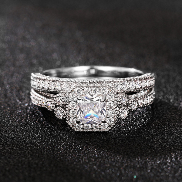 P5QA18J  Popular Moissanite Jewelry Wedding Diamond Ring