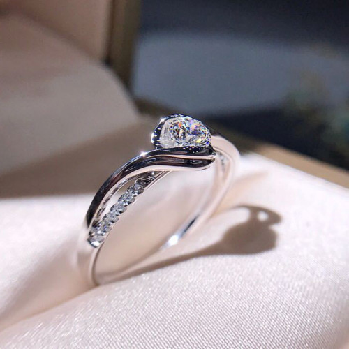 P5QA21J  Popular Moissanite Jewelry Wedding Diamond Ring