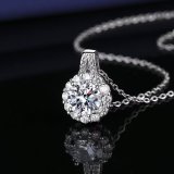 P5ZA4J Popular Moissanite Jewelry Wedding Diamond Necklaces