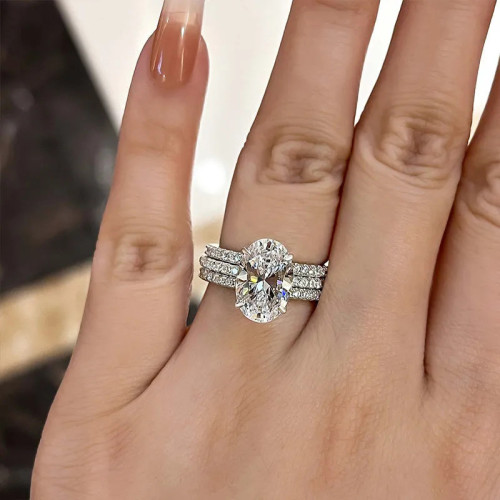 P5QA25J  Popular Moissanite Jewelry Wedding Diamond Ring