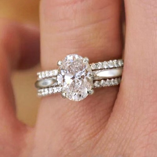 P5ZA3J Popular Moissanite Jewelry Wedding Diamond Ring