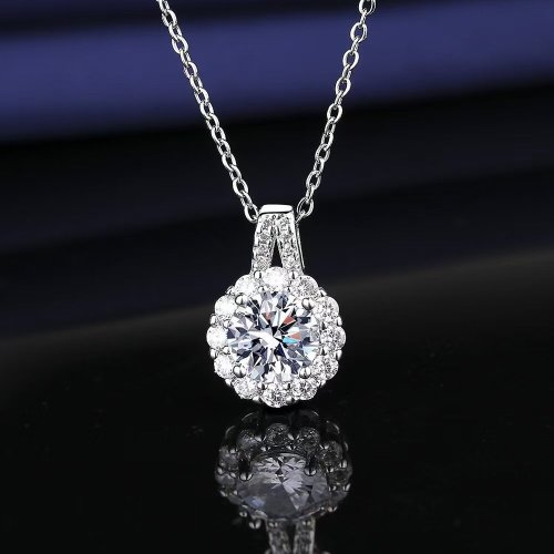 P5ZA4J Popular Moissanite Jewelry Wedding Diamond Necklaces