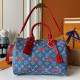 B1P46E57 Popular denim material+leather bag