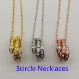 1XI58K  Popular 3circle rings earrings Bracelets Necklaces