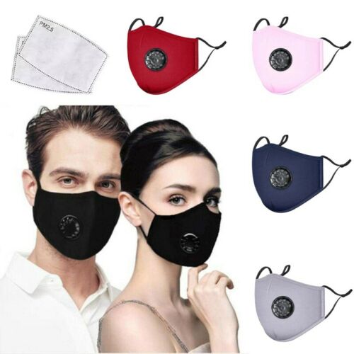 Reusable Mask With Purifying Carbon Filters Anti Haze Fog Respirator Mouth Set 