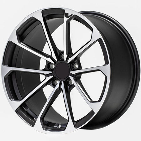 Cadillac ATS 18 inch 8J forged wheels alloy 6061 gun metal machine face and bright black