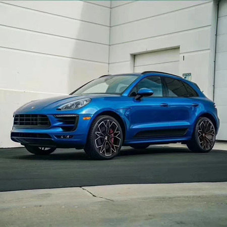 Porsche Cayenne 19 inch 9.5J forged wheels alloy 6061 bright black machine face and Matte black
